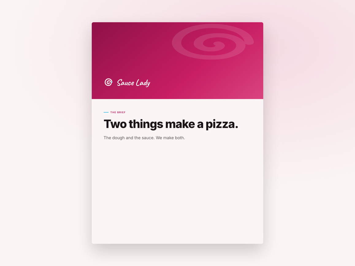 Document cover mockup using the Sauce Lady Pizzeria template